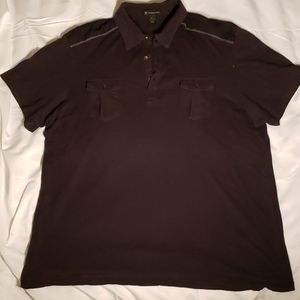 INC International Concepts Black Polo Shirt- XL